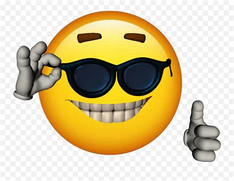 emoji thumbs up with glasses